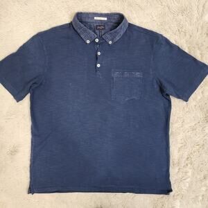 Good Man Brand Short Sleeve Polo Shirt 100% Cotton Size XL Navy Blue